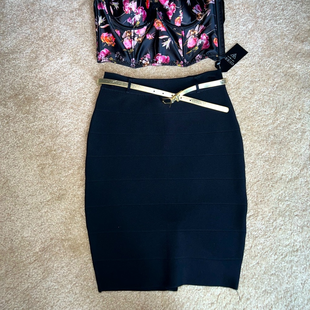 Guess bandage bodycon skirt
